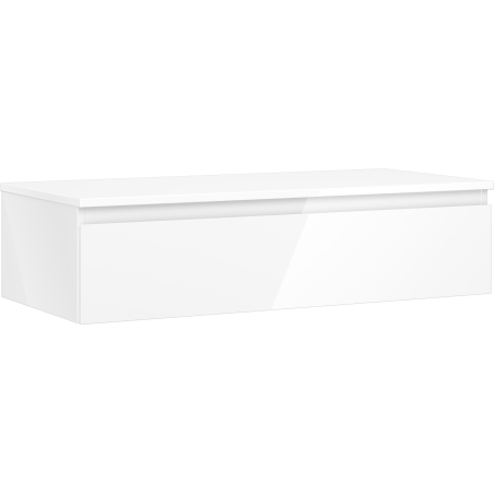 Mexen Orio bathroom cabinet for a 100 cm countertop, 1 drawer, white gloss - 91A10-10023-1-BFC00