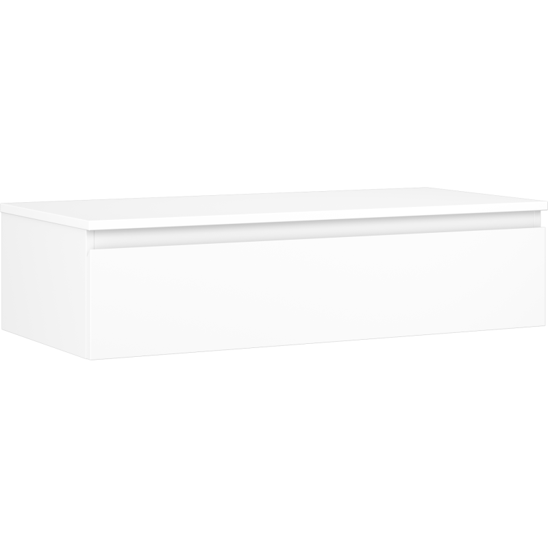 Mexen Orio bathroom cabinet under washbasin 100 cm with countertop, 1 drawer, white matte - 91A10-10023-1-BFC01