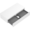 Mexen Orio 100 cm Bathroom Vanity Cabinet with Countertop, 1 Drawer, White Matte - 91A10-10023-1-BFC01