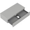 Mexen Orio bathroom cabinet with countertop 100 cm, 1 drawer, matte gray - 91A10-10023-1-BFC62