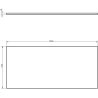 Mexen Orio bathroom cabinet under sink 100 cm with countertop, 1 drawer, matte graphite - 91A10-10023-1-BFC66