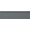 Mexen Orio bathroom cabinet under sink 100 cm with countertop, 1 drawer, matte graphite - 91A10-10023-1-BFC66