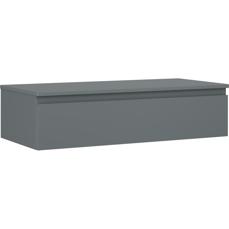 Mexen Orio 100 cm Under-Sink Bathroom Cabinet with Countertop, 1 Drawer, Matte Graphite - 91A10-10023-1-BFC66