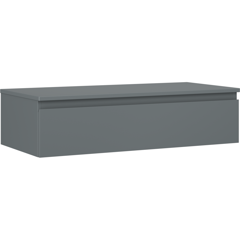 Mexen Orio bathroom cabinet under sink 100 cm with countertop, 1 drawer, matte graphite - 91A10-10023-1-BFC66