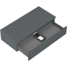 Mexen Orio bathroom cabinet under sink 100 cm with countertop, 1 drawer, matte graphite - 91A10-10023-1-BFC66
