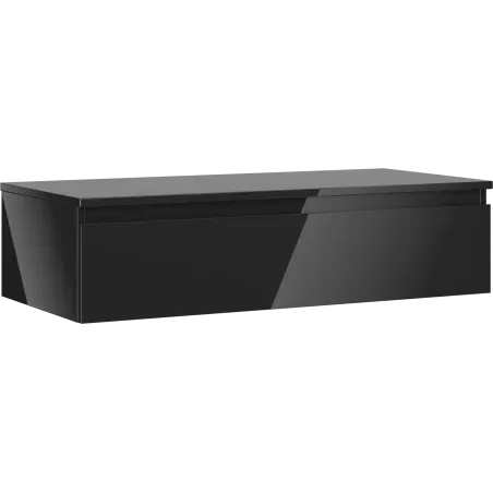 Mexen Orio bathroom cabinet for washbasin 100 cm with countertop, 1 drawer, black gloss - 91A10-10023-1-BFC70