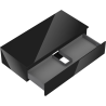 Mexen Orio bathroom cabinet with countertop 100 cm, 1 drawer, black gloss - 91A10-10023-1-BFC70