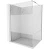 Mexen Kioto Walk-in Shower Wall 100 x 200 cm, Transparent/Frosted 8 mm, Chrome - 800-100-101-01-35
