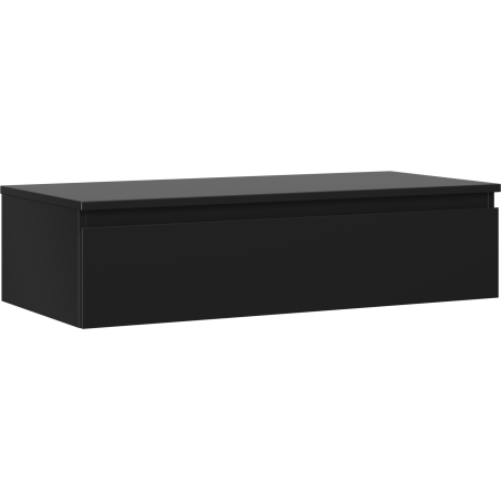 Mexen Orio bathroom cabinet under sink 100 cm with countertop, 1 drawer, black matte - 91A10-10023-1-BFC71