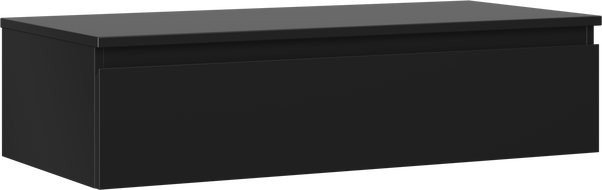 Mexen Orio bathroom cabinet under sink 100 cm with countertop, 1 drawer, black matte - 91A10-10023-1-BFC71