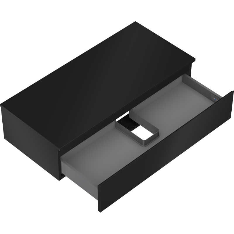 Mexen Orio bathroom cabinet for a washbasin 100 cm with countertop, 1 drawer, black matt - 91A10-10023-1-BFC71