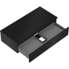 Mexen Orio bathroom cabinet under sink 100 cm with countertop, 1 drawer, black matte - 91A10-10023-1-BFC71
