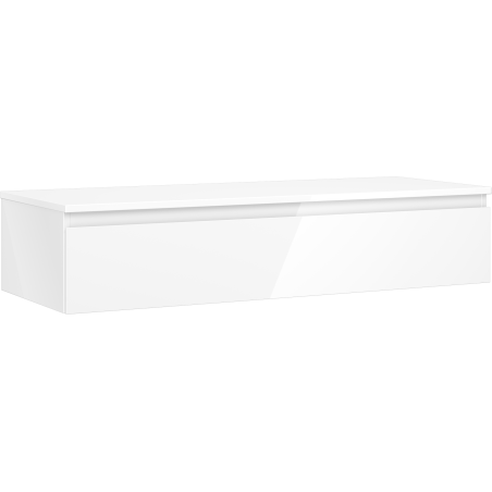 Mexen Orio bathroom cabinet under countertop 120 cm with countertop, 1 drawer, white gloss - 91A10-12023-1-BFC00