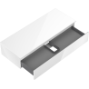 Mexen Orio bathroom cabinet under countertop 120 cm with countertop, 1 drawer, white gloss - 91A10-12023-1-BFC00