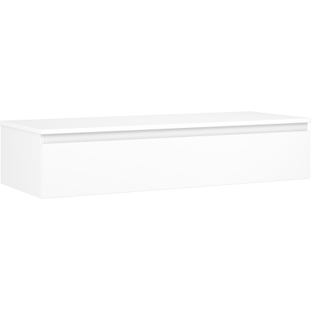 Mexen Orio 120 cm bathroom cabinet with countertop, 1 drawer, white matte - 91A10-12023-1-BFC01