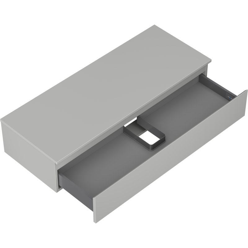 Mexen Orio bathroom cabinet under sink 120 cm with countertop, 1 drawer, matte grey - 91A10-12023-1-BFC62