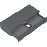 Mexen Orio bathroom cabinet under the sink 120 cm with countertop, 1 drawer, matte graphite - 91A10-12023-1-BFC66