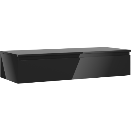 Mexen Orio bathroom cabinet under the sink 120 cm with countertop, 1 drawer, black gloss - 91A10-12023-1-BFC70