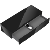 Mexen Orio bathroom cabinet under the sink 120 cm with countertop, 1 drawer, black gloss - 91A10-12023-1-BFC70