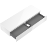 Mexen Orio bathroom cabinet for washbasin 140 cm with countertop, 1 drawer, white gloss - 91A10-14023-1-BFC00