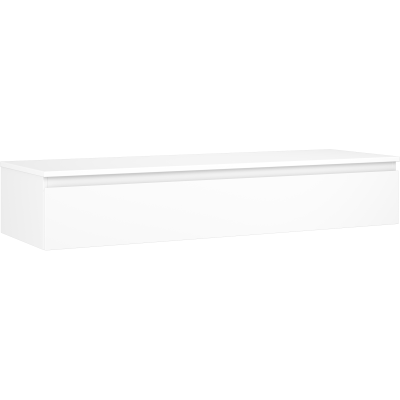 Mexen Orio bathroom cabinet under sink 140 cm with countertop, 1 drawer, white matte - 91A10-14023-1-BFC01