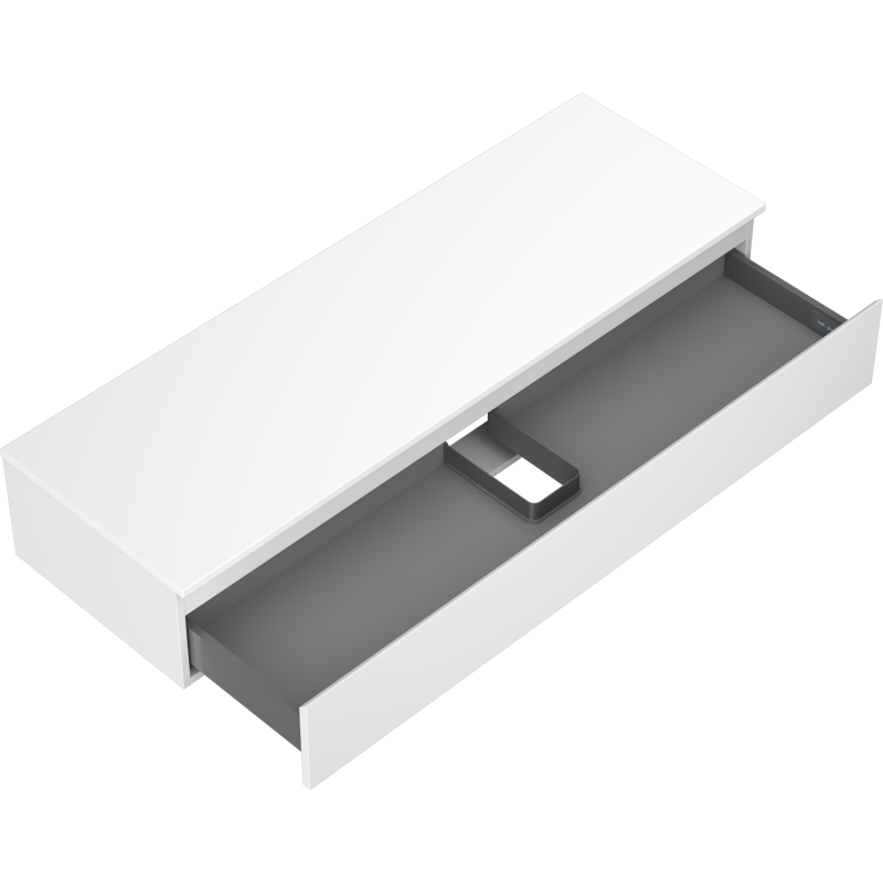 Mexen Orio bathroom cabinet under sink 140 cm with countertop, 1 drawer, white matte - 91A10-14023-1-BFC01