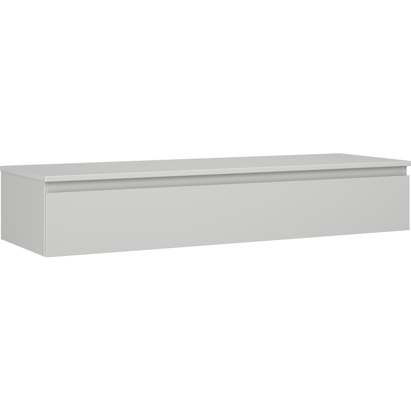 Mexen Orio bathroom cabinet for countertop 140 cm with top, 1 drawer, matte gray - 91A10-14023-1-BFC62