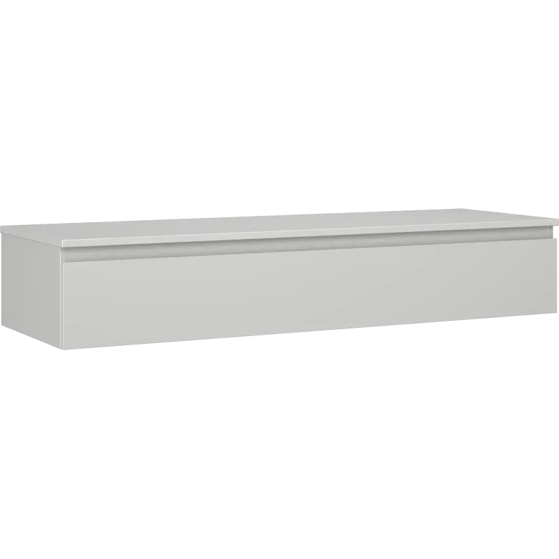 Mexen Orio bathroom cabinet under sink 140 cm with countertop, 1 drawer, matte grey - 91A10-14023-1-BFC62