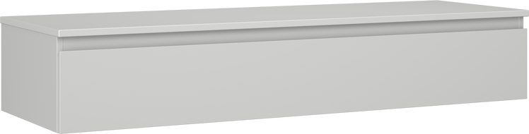 Mexen Orio bathroom cabinet under sink 140 cm with countertop, 1 drawer, matte grey - 91A10-14023-1-BFC62