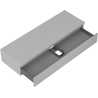 Mexen Orio bathroom cabinet for countertop 140 cm with top, 1 drawer, matte gray - 91A10-14023-1-BFC62