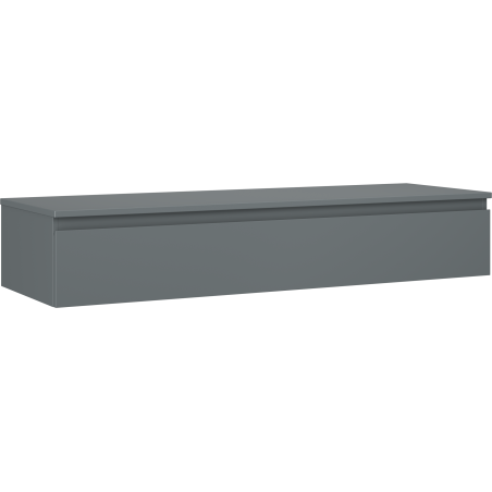 Mexen Orio bathroom cabinet under-sink 140 cm with countertop, 1 drawer, matte graphite - 91A10-14023-1-BFC66