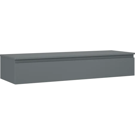 Mexen Orio bathroom vanity unit 140 cm with countertop, 1 drawer, matte graphite - 91A10-14023-1-BFC66