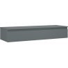 Mexen Orio bathroom cabinet under-sink 140 cm with countertop, 1 drawer, matte graphite - 91A10-14023-1-BFC66