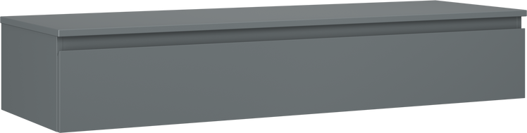 Mexen Orio bathroom vanity unit 140 cm with countertop, 1 drawer, matte graphite - 91A10-14023-1-BFC66