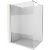 Mexen Kioto Walk-in Shower Wall 120 x 200 cm, Transparent/Frost 8 mm, Gold - 800-120-101-50-35