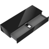 Mexen Orio bathroom cabinet for under sink 140 cm with countertop, 1 drawer, black gloss - 91A10-14023-1-BFC70