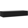 Mexen Orio bathroom cabinet under-sink 140 cm with countertop, 1 drawer, matte black - 91A10-14023-1-BFC71