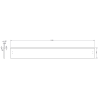 Mexen Orio 160 cm Bathroom Cabinet with Countertop, 1 Drawer, Matte White - 91A10-16023-1-BFC01