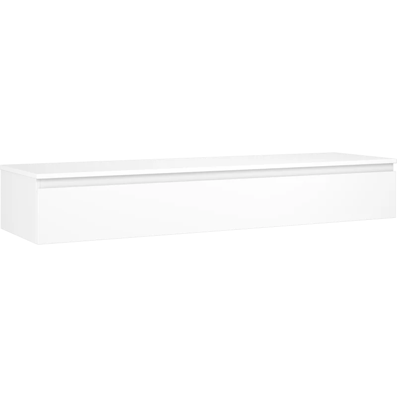 Mexen Orio bathroom cabinet for under sink 160 cm with countertop, 1 drawer, white matt - 91A10-16023-1-BFC01