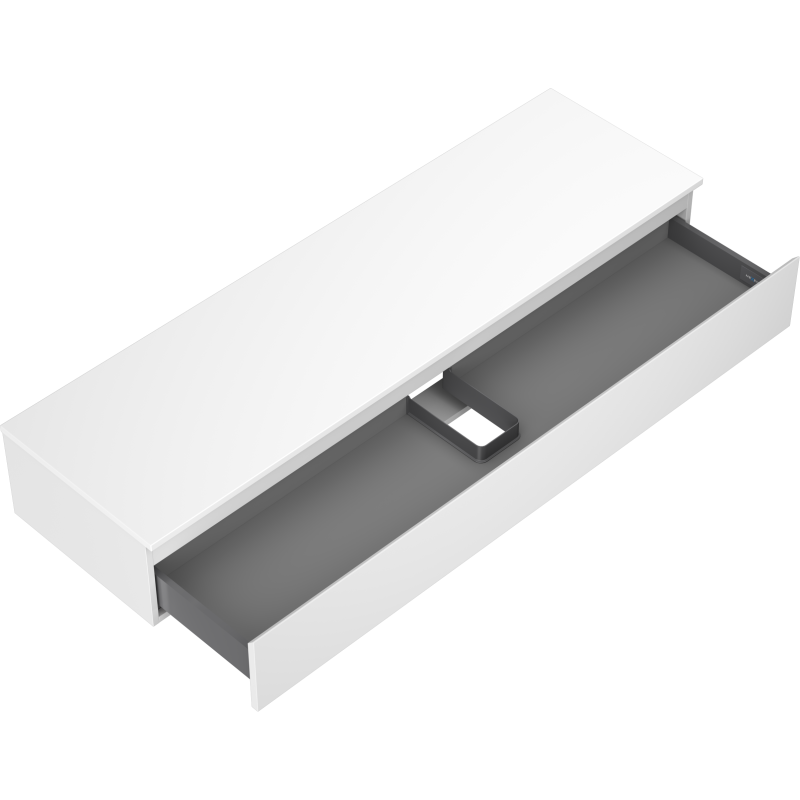 Mexen Orio bathroom cabinet for under sink 160 cm with countertop, 1 drawer, white matt - 91A10-16023-1-BFC01