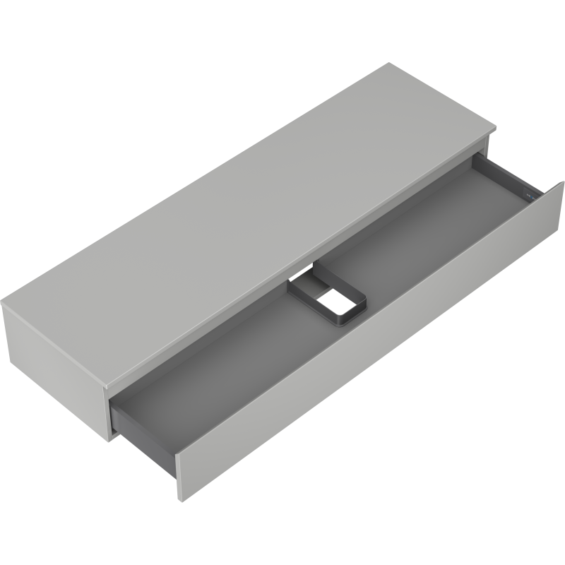 Mexen Orio bathroom cabinet 160 cm with countertop, 1 drawer, matte grey - 91A10-16023-1-BFC62