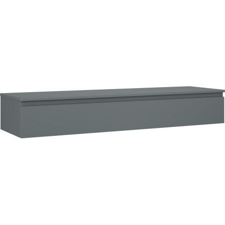 Mexen Orio bathroom cabinet for washbasin 160 cm with countertop, 1 drawer, matte graphite - 91A10-16023-1-BFC66