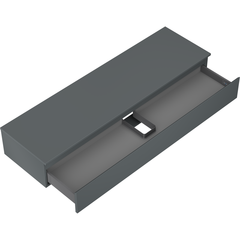 Mexen Orio bathroom cabinet 160 cm with countertop, 1 drawer, matte graphite - 91A10-16023-1-BFC66