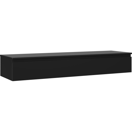 Mexen Orio bathroom cabinet with countertop 160 cm, 1 drawer, matte black - 91A10-16023-1-BFC71