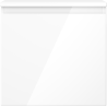 Mexen Orio bathroom cabinet under sink 50 cm with countertop, 1 drawer, white gloss - 91A10-05047-1-BFC00