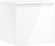 Mexen Orio bathroom cabinet under sink 50 cm with countertop, 1 drawer, white gloss - 91A10-05047-1-BFC00