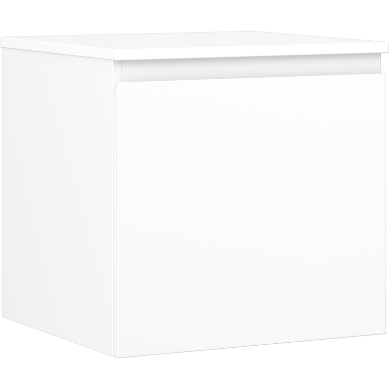 Mexen Orio bathroom cabinet under-sink 50 cm with countertop, 1 drawer, matte white - 91A10-05047-1-BFC01