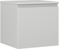 Mexen Orio bathroom cabinet under sink 50 cm with countertop, 1 drawer, matte grey - 91A10-05047-1-BFC62