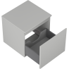 Mexen Orio bathroom cabinet for washbasin 50 cm with countertop, 1 drawer, gray matte - 91A10-05047-1-BFC62
