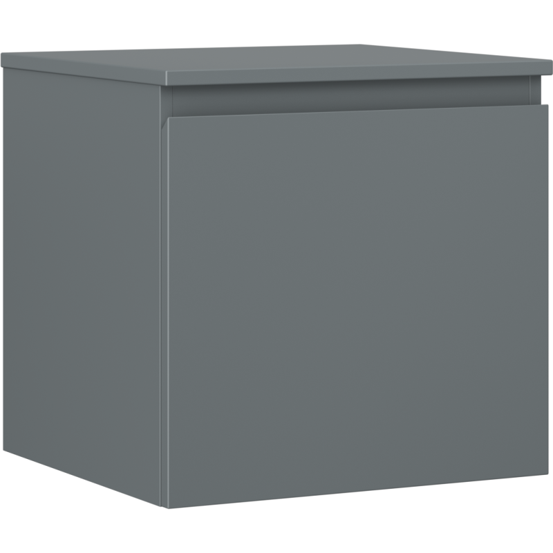 Mexen Orio bathroom vanity cabinet 50 cm with countertop, 1 drawer, matte graphite - 91A10-05047-1-BFC66